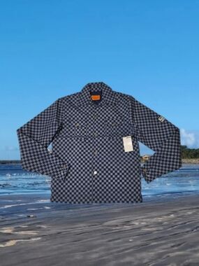 NEW! Rockridge Quilted Jacket In Blue Checker Pattern Size Small